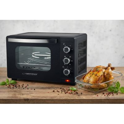 9. ESPERANZA MINI PIEKARNIK Z KONWEKCJĄ I ROŻNEM NAPOLI 1600W 25L EKO006N