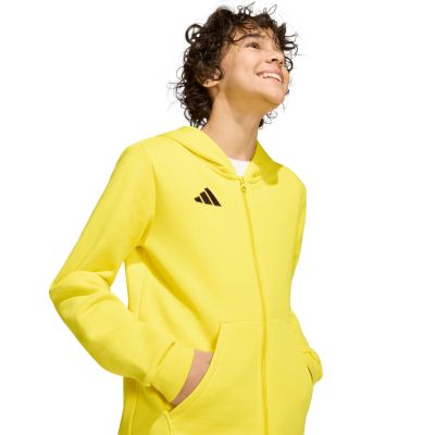 7. Bluza dla dzieci adidas Entrada 26 Full Zip Hoodie żółta KH1777