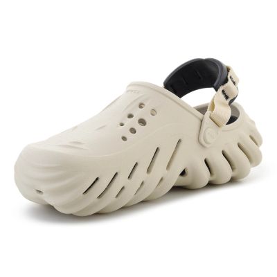 3. CROCS X - (ECHO) CLOG BONE/BLACK 207937-2YJ