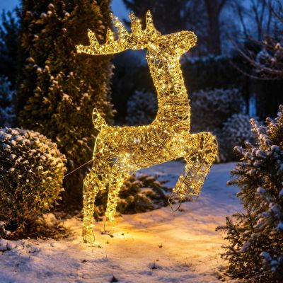 6. DEKORACJA  ŚWIETLNA RENIFER Z KOKARDĄ 50X88CM 720LED