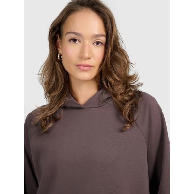 4. Bluza dresowa nierozpinana z kapturem damska 4F 4FRAW25TSWSF2775-82S