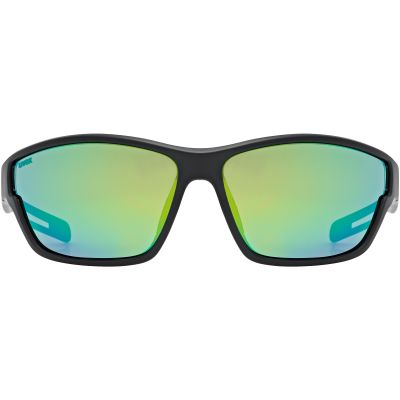 2. Okulary rowerowe Uvex Sportstyle 806 - black matt/mirror green
