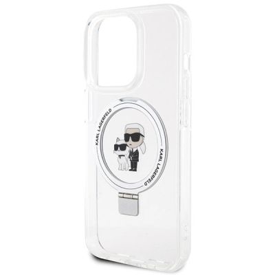 6. Etui Karl Lagerfeld Ring Stand Karl&Choupettte MagSafe na iPhone 13 Pro Max - białe