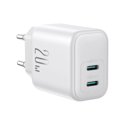 2. Ładowarka Joyroom JR-TCF12 sieciowa 2x USB-C 20W PD / QC 3.0 - biała