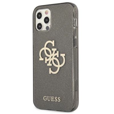2. Etui Guess Glitter 4G Big Logo na iPhone 12 Pro Max - czarne