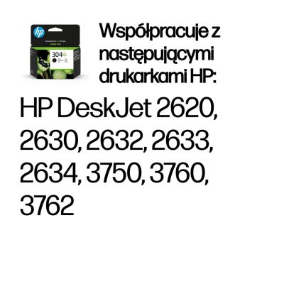 19. Tusz HP czarny HP 304XL , HP304XL=N9K08AE, 300 str.