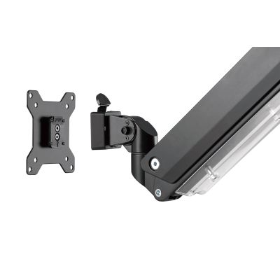 48. Ramię biurkowe pojedyńcze z zaciskiem 1xLCD z sprężyną gazową max. 35" i 15kg