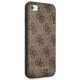 4. Etui Guess 4G Metal Gold Logo na iPhone SE 2022 / 2020 / 7 / 8 - brązowe