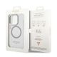 8. Etui Guess Metal Outline MagSafe na iPhone 14 Pro - srebrne
