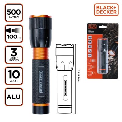 5. LATARKA TAKTYCZNA ALUMINIOWA 10W 500LUMENÓW BLACK + DECKER