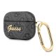 3. Etui Guess 4G Script Metal Collection na AirPods Pro Cover - szare