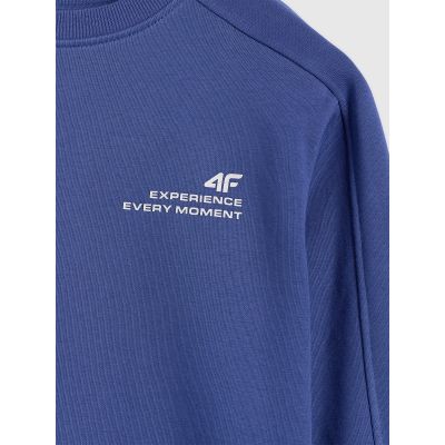 2. Bluza dresowa nierozpinana bez kaptura chłopięca 4F 4FJRAW25TSWSM2413-31S