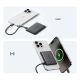 13. Powerbank Baseus PicoGo AM31 Qi2 5000mAh 20W kompatybilny z MagSafe z podstawką (z czarnym kablem Simple Braided USB-C - USB-C 30cm) - czarny