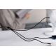 17. Kabel Baseus Rapid Series 3w1 USB-C - USB-C / Lightning / micro USB 20W PD 1.5m - zielony