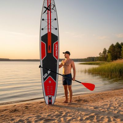 18. ZESTAW DESKA SUP 150KG DMUCHANA 381CM XQMAX