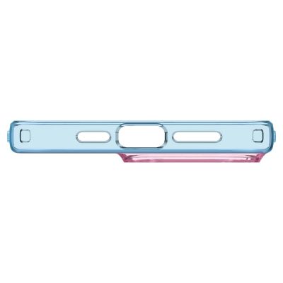 4. Etui Spigen Liquid Crystal na iPhone 15 Pro - różowo-niebieskie