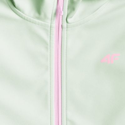 6. Kurtka dla dziewczynki softshell 4F F478 miętowa 4FJWSS26TSOFF478 47S