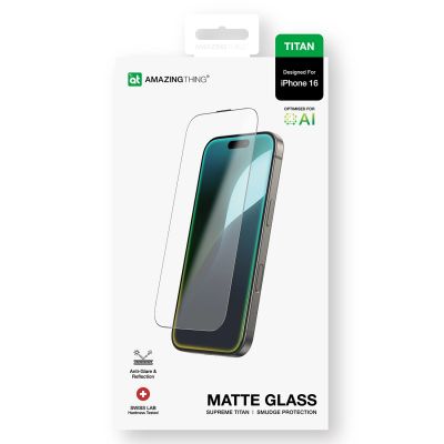 11. Szkło hartowane AMAZINGTHING Titan Matte Glass matowe do iPhone 16