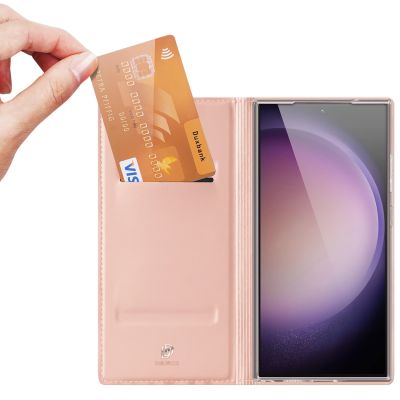 2. Etui Dux Ducis Skin Pro do Samsung S24 Ultra z klapką - różowe