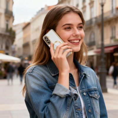 11. Etui Tech-Protect MagFlex MagSafe na Samsung Galaxy A57 5G - przezroczysto-złote