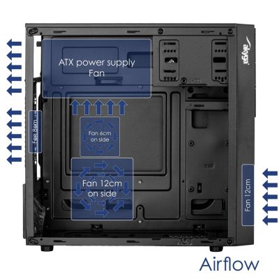 8. AKYGA OBUDOWA MICRO TOWER ATX PORT USB C AK19BK