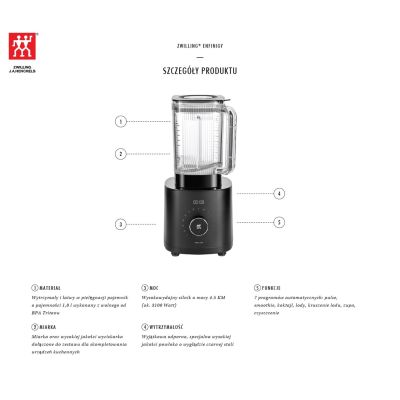 6. Blender wysokowydajny Pro ZWILLING Enfinigy 53001-001-0 Czarny