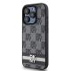 2. Etui DKNY Leather Checkered Mono Pattern & Printed Stripes na iPhone 15 Pro - czarne