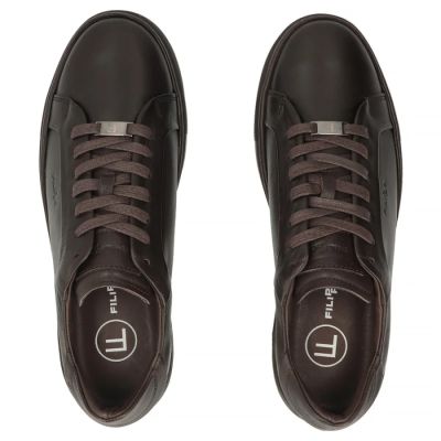 6. Skórzane półbuty męskie sneakersy brązowe Filippo MP8274