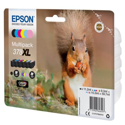2. Tusz Epson 378XL Multipack 6-kolorów C13T37984010 (czarny, żółty, cyjan, magenta, jasny magenta, jasny cyjan)