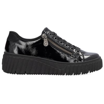 9. Buty na koturnie czarne Rieker W N2501-00