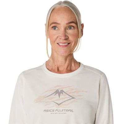 3. ASICS Fujitrail Logo LS Top 2012D315-100 Białe M