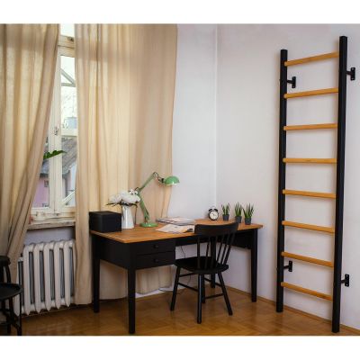 12. DRABINKA GIMNASTYCZNA DREWNIANO METALOWA NA 4 UCHWYTY BENCHK 200B