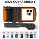 5. Etui wodoodporne Tech-Protect IPX8 Pro na telefon - pomarańczowo-czarne