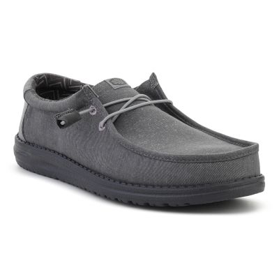 HEYDUDE WALLY STRETCH CANVAS BLOCK GRANITE GREY/MULTI 44353-1VT