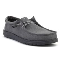 HEYDUDE WALLY STRETCH CANVAS BLOCK GRANITE GREY/MULTI 44353-1VT