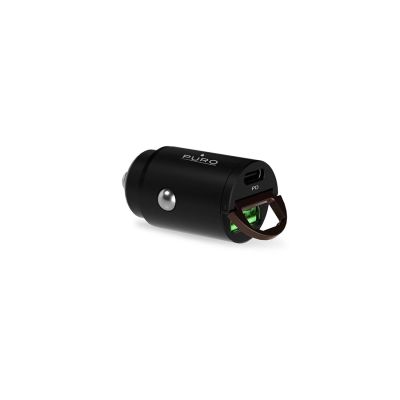 4. Ładowarka samochodowa Puro Mini 30W Power Delivery USB-C USB-A - czarna