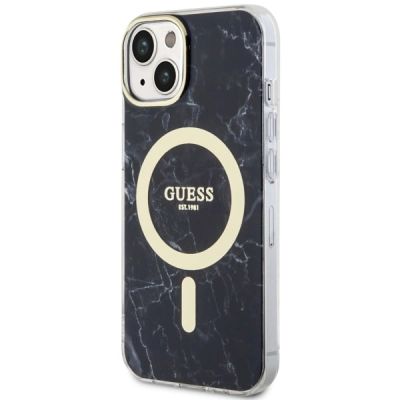 2. Etui Guess Marble MagSafe na iPhone 14 Plus - czarne