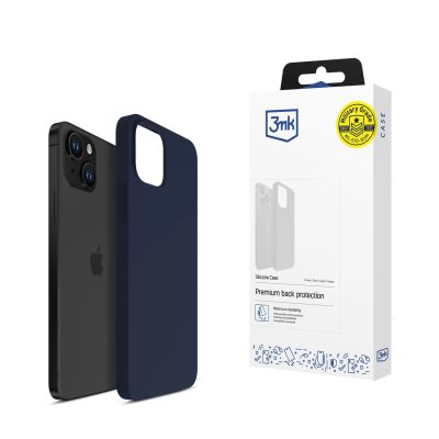 Etui 3mk Silicone Case na iPhone 15 - granatowe