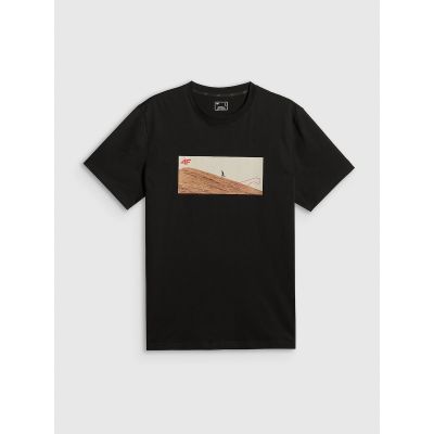 5. T-shirt regular z nadrukiem męski 4F 4FRSS26TTSHM4236-20S