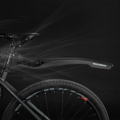 7. Błotnik Rockbros DNB8001BK z czerwoną lampką LED - czarny