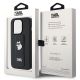 9. Etui Karl Lagerfeld Gripstand Saffiano Choupette Pins na iPhone 14 Pro - czarne