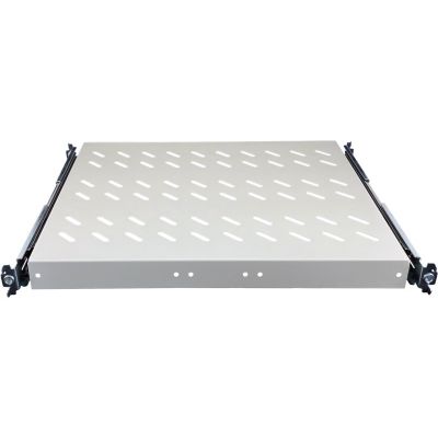 Półka wysuwana 19" 1U głęb. 370mm, kolor szary, 4 punkty mocowania ALANTEC