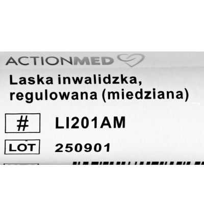 8. Laska inwalidzka, regulowana (miedziana)