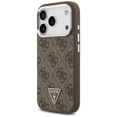 2. Etui Guess 4G Triangle Logo MagSafe na iPhone 17 Pro - brązowe