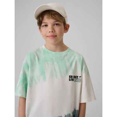 3. T-shirt bawełniany chłopięcy 4F 4FJRSS26TTSHM4172-90A