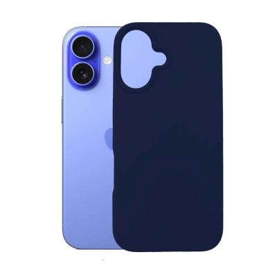 4. Etui 3mk Silicone Case na iPhone 16 Plus - granatowe