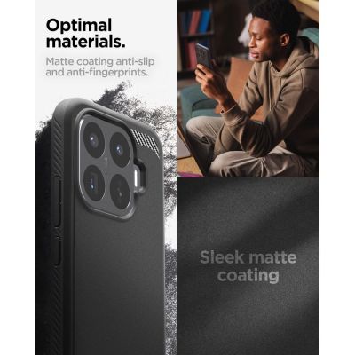 9. Etui Spigen Rugged Armor na Xiaomi 17T - czarne matowe