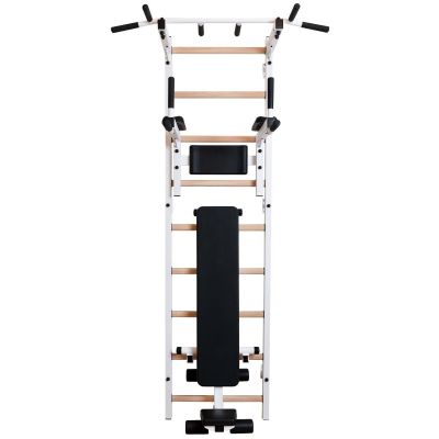 4. DRABINKA GIMNASTYCZNA Z DRĄŻKIEM PORĘCZĄ DO ĆWICZEŃ I ŁAWECZKĄ BENCHK 723W