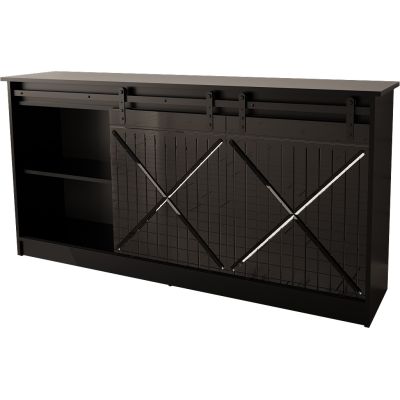 2. Komoda 160x80x35 GRANERO czarny/czarny poł