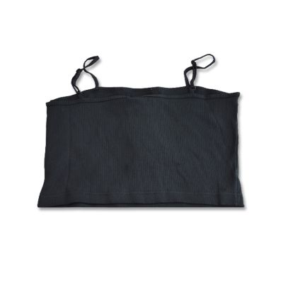 2. Koszulka damska Nike Sportswear Essential Rib Crop Top Black/White - DM6737-010